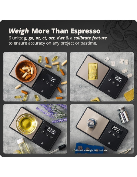 Báscula Digital de Espresso Greater Goods - 0.1g Precisión Báscula Digital de Espresso Greater Goods - 0.1g Precisión