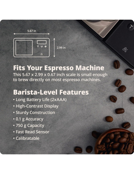 Báscula Digital de Espresso Greater Goods - 0.1g Precisión Báscula Digital de Espresso Greater Goods - 0.1g Precisión