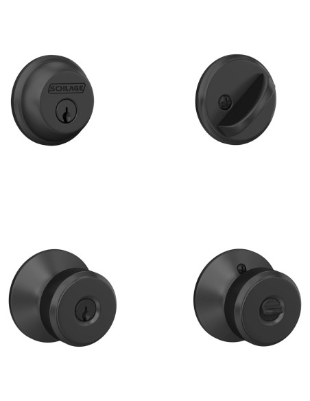 Cerrojo de Cilindro Simple Schlage FB50N G BWE 622 Negro Mate Cerrojo de Cilindro Simple Schlage FB50N G BWE 622 Negro Mate