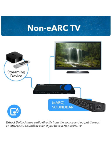 Extractor de Audio HDMI OREI HDA-934 4K 60Hz con 3 Entradas