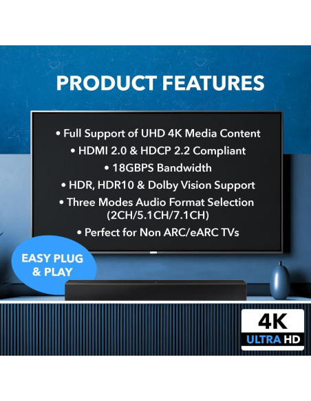Extractor de Audio HDMI OREI HDA-934 4K 60Hz con 3 Entradas Extractor de Audio HDMI OREI HDA-934 4K 60Hz con 3 Entradas