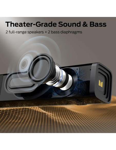 Barra de Sonido Bluetooth Monster S220 2.0CH 52mm para TV Barra de Sonido Bluetooth Monster S220 2.0CH 52mm para TV