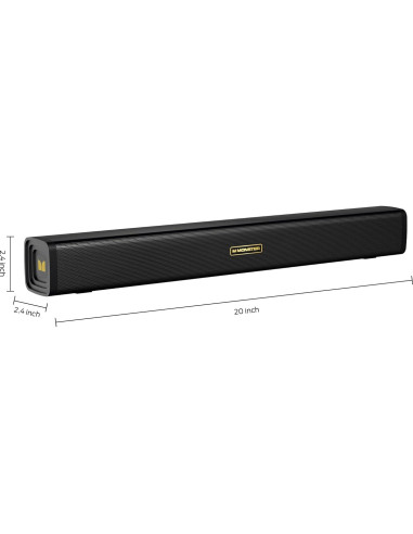 Barra de Sonido Bluetooth Monster S220 2.0CH 52mm para TV