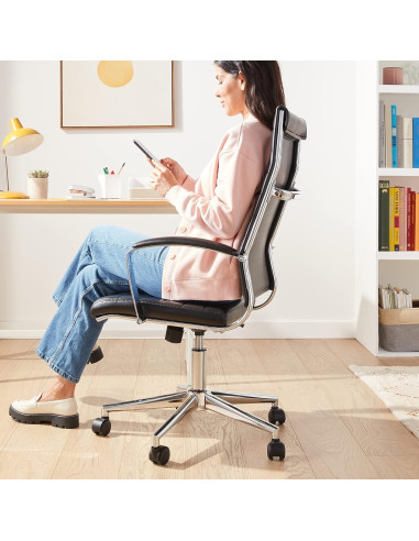 Silla de Escritorio Ejecutiva Amazon Basics, Respaldo Alto, Negro