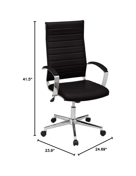 Silla de Escritorio Ejecutiva Amazon Basics, Respaldo Alto, Negro Silla de Escritorio Ejecutiva Amazon Basics, Respaldo Alto, Negro