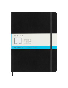 Cuaderno Moleskine XL Punteado Negro Tapa Blanda 192 Páginas