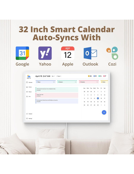 Calendario Digital 32" Dragon Touch FHD Interactivo Montable Calendario Digital 32" Dragon Touch FHD Interactivo Montable
