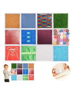 Panel Sensorial para Niños Odoxia | 12 Piezas Táctiles 25cm