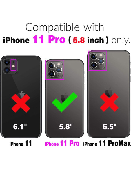 Funda Asuwish para iPhone 11 Pro con soporte y protector Funda Asuwish para iPhone 11 Pro con soporte y protector