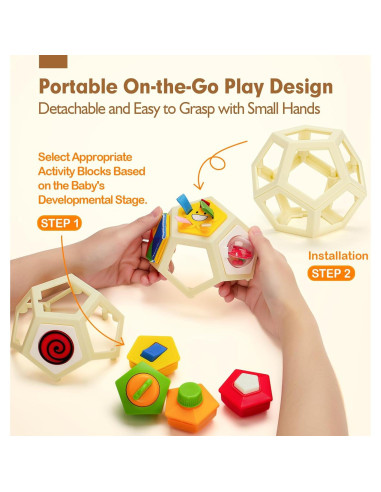 Cubo de Actividad Hahaland para Bebés 6-18 Meses - Juguete Educativo