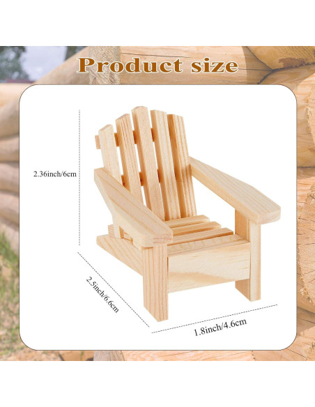 Sillas Miniatura de Madera Sumind para Casa de Muñecas - 4 Piezas Sillas Miniatura de Madera Sumind para Casa de Muñecas - 4 Piezas