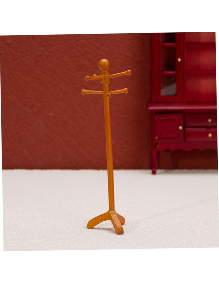 Perchero Miniatura Kisangel para Casa de Muñecas 14cm Madera Perchero Miniatura Kisangel para Casa de Muñecas 14cm Madera