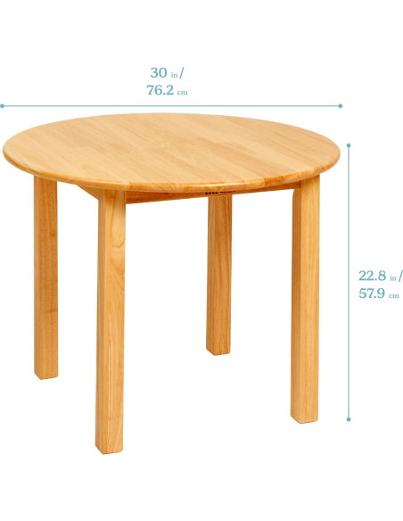 Mesa Redonda de Madera ECR4Kids 76.2cm para Niños Miel Mesa Redonda de Madera ECR4Kids 76.2cm para Niños Miel