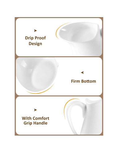 Jarra de Crema de Porcelana Yedio 0.5 kg Apta Microondas