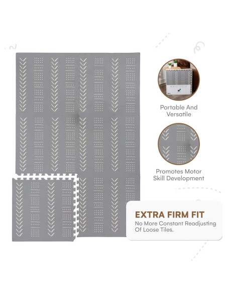 Alfombra de Juego para Bebés Master 182.88x121.92 cm Gris Alfombra de Juego para Bebés Master 182.88x121.92 cm Gris