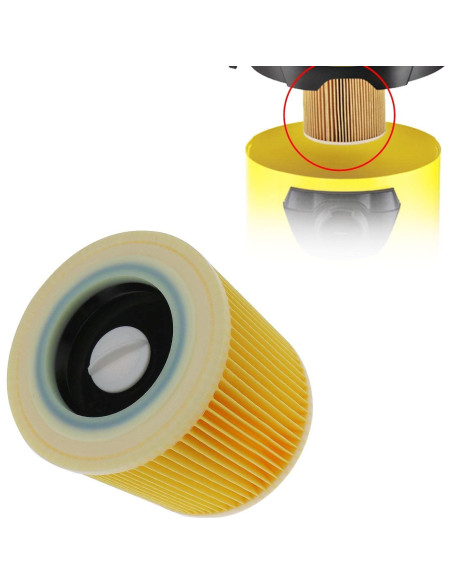 Filtro de Cartucho SING F LTD para Aspiradoras Karcher WD2.200 WD3.500 - 2 Pcs Filtro de Cartucho SING F LTD para Aspiradoras Karcher WD2.200 WD3.500 - 2 Pcs