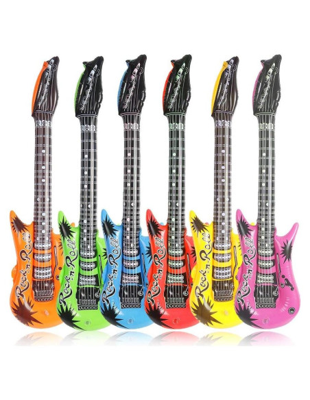 Guitarras Inflables CCINEE 12 Pack 90cm Colores Asortidos Guitarras Inflables CCINEE 12 Pack 90cm Colores Asortidos