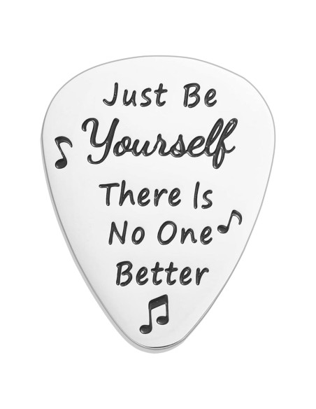 Pua de guitarra Melix Home acero inoxidable 3.2cm con cita Pua de guitarra Melix Home acero inoxidable 3.2cm con cita