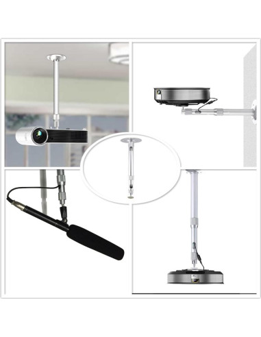 Soporte de Techo Universal para Proyector Ivosmart I-B120 Plata 20kg