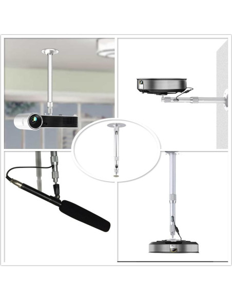 Soporte de Techo Universal para Proyector Ivosmart I-B120 Plata 20kg Soporte de Techo Universal para Proyector Ivosmart I-B120 Plata 20kg