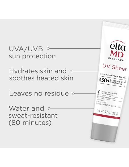 Protector Solar Facial EltaMD UV Sheer SPF 50+ 48.51g Protector Solar Facial EltaMD UV Sheer SPF 50+ 48.51g