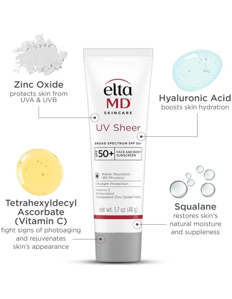 Protector Solar Facial EltaMD UV Sheer SPF 50+ 48.51g Protector Solar Facial EltaMD UV Sheer SPF 50+ 48.51g