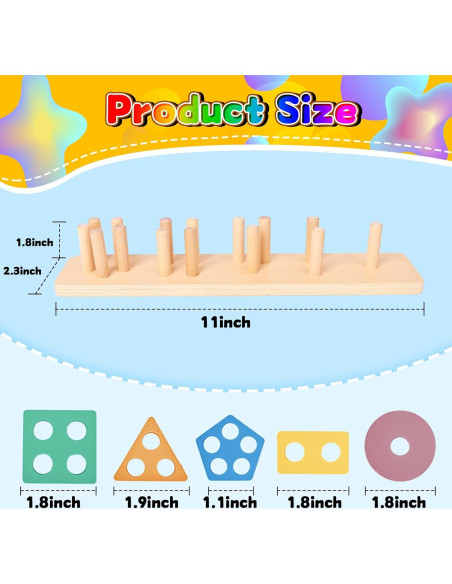 Juguete Montessori CHESLICR Clasificador de Formas de Madera Juguete Montessori CHESLICR Clasificador de Formas de Madera