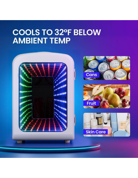 Mini Nevera Electactic 4L Portátil con Luz LED y Doble Alimentación Mini Nevera Electactic 4L Portátil con Luz LED y Doble Alimentación