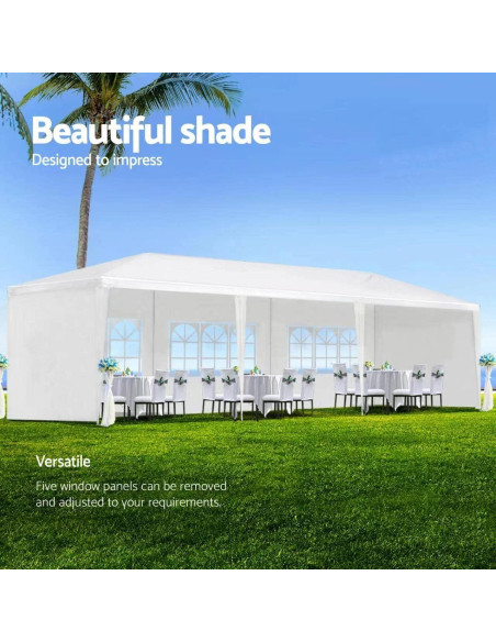 Carpa de Fiesta Gaderth 10x9m Impermeable con 5 Paredes Removibles Carpa de Fiesta Gaderth 10x9m Impermeable con 5 Paredes Removibles