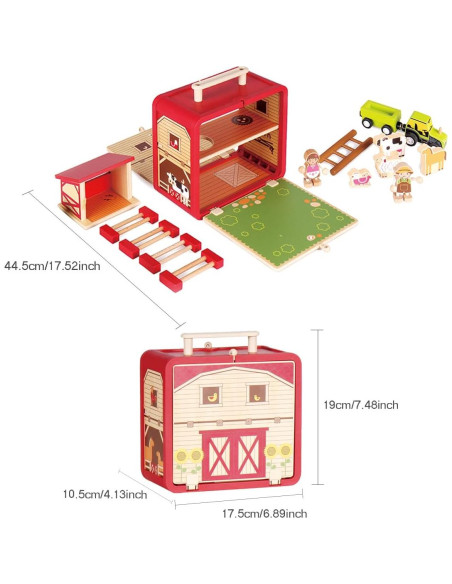 Juguete de Construcción de Madera UDEAS Granja para Niños 3+ Juguete de Construcción de Madera UDEAS Granja para Niños 3+