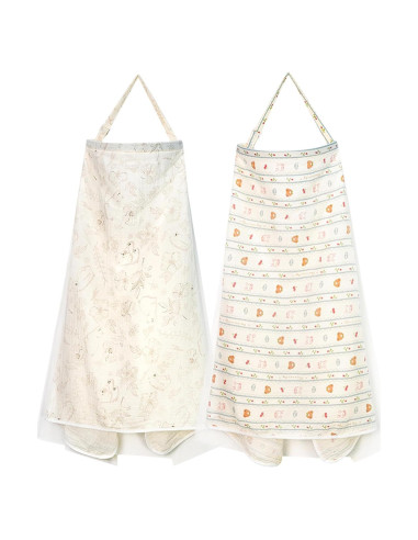 Cubierta de Lactancia 2 Pcs ARefugen Algodón Transpirable 100x66cm