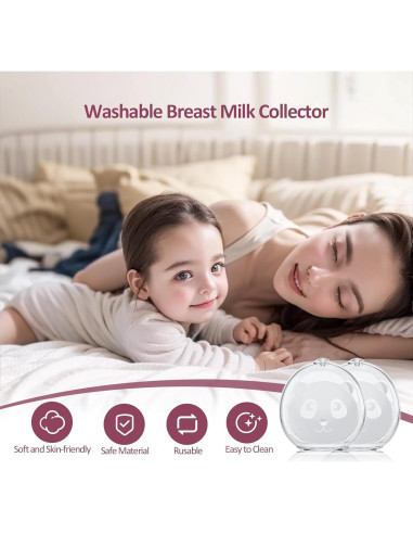 Recolectores de Leche Materna Nezart Silicona 80ml 2 Piezas