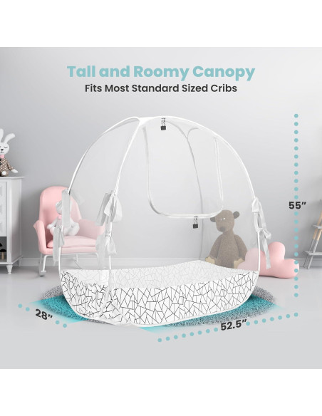 Tienda de Cuna Pro Baby Safety con Malla Transpirable 133 cm Tienda de Cuna Pro Baby Safety con Malla Transpirable 133 cm