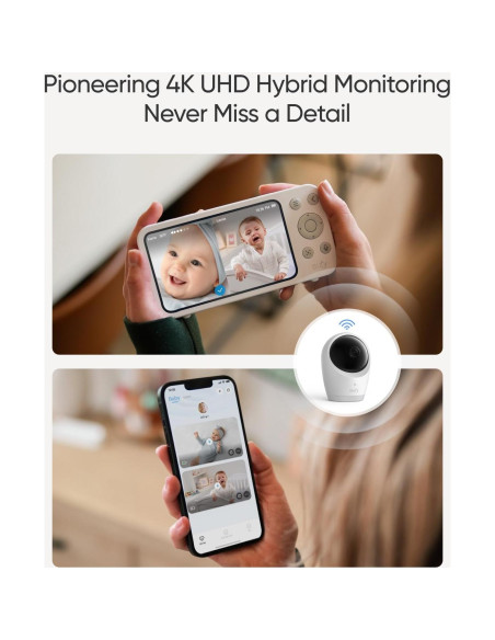 Cámara de Monitoreo para Bebés eufy E21 4K UHD Panorámica Cámara de Monitoreo para Bebés eufy E21 4K UHD Panorámica