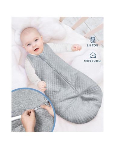Saco de dormir Lictin 2.5 TOG para bebé 6-24 meses ajustable