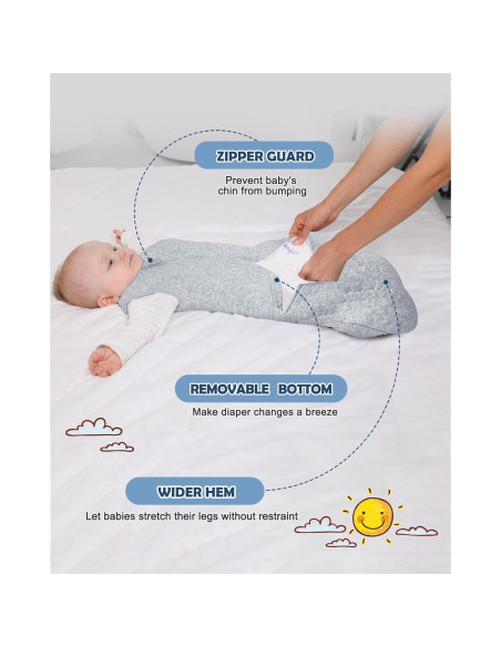 Saco de dormir Lictin 2.5 TOG para bebé 6-24 meses ajustable Saco de dormir Lictin 2.5 TOG para bebé 6-24 meses ajustable