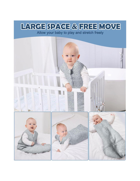 Saco de dormir Lictin 2.5 TOG para bebé 6-24 meses ajustable Saco de dormir Lictin 2.5 TOG para bebé 6-24 meses ajustable