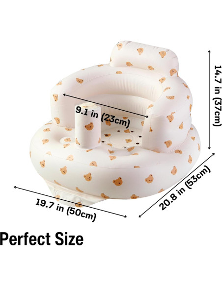 Asiento Inflable para Bebés PandaEar con Bomba - 3 Meses+ Asiento Inflable para Bebés PandaEar con Bomba - 3 Meses+