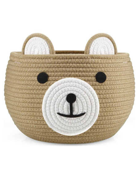 Cesta de Algodón PandaEar para Bebés - Organizador de Pañales Marrón Cesta de Algodón PandaEar para Bebés - Organizador de Pañales Marrón
