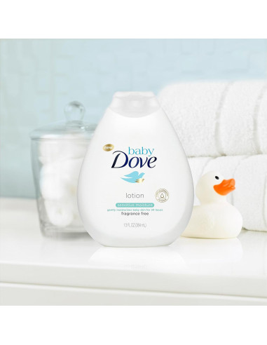 Loción Hidratación Sensible Baby Dove Sin Fragancia 3x368g