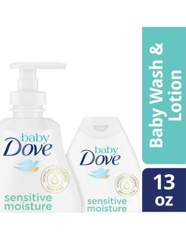Set de Cuidado de Piel Sensible para Bebés Dove - Jabón y Loción Hipoalergénicos 2 Piezas