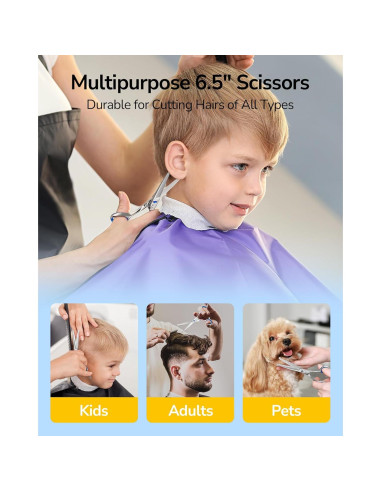 Tijeras de Corte de Cabello ULG para Niños 16.5 cm Punta Redonda