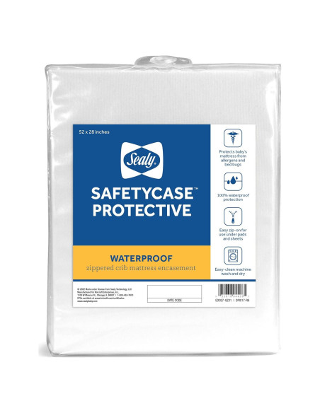 Protector de colchón impermeable Sealy Baby para cuna 132x71 cm Protector de colchón impermeable Sealy Baby para cuna 132x71 cm