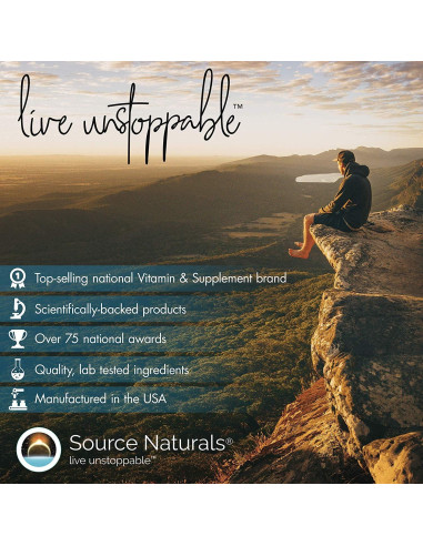 Melatonina Vegana Source Naturals 2.5 mg 60 Pastillas Naranja