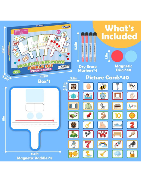 Juego de Conciencia Fonémica Joyreal con Tablero Magnético Juego de Conciencia Fonémica Joyreal con Tablero Magnético
