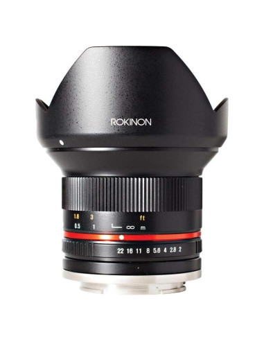 Lente Rokinon 12mm f/2.0 NCS CS para Canon M - Gran Angular