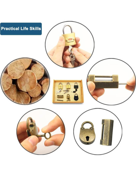 Juego de Llave y Cerradura Montessori Inslat - 6 Piezas para Niños Juego de Llave y Cerradura Montessori Inslat - 6 Piezas para Niños