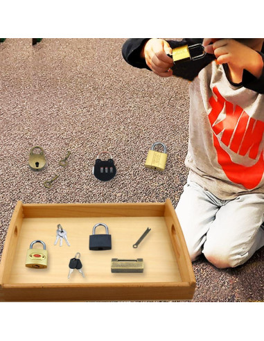Juego de Llave y Cerradura Montessori Inslat - 6 Piezas para Niños