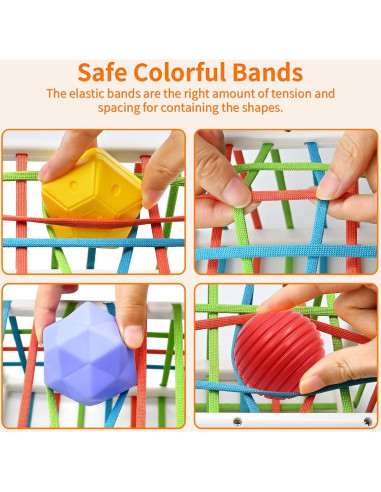 Cubo Clasificador de Formas Sensorial AiTuiTui con Bolas Suaves
