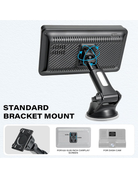 Soporte de Ventosa 1Zero para Pantallas CarPlay 18-28 cm Soporte de Ventosa 1Zero para Pantallas CarPlay 18-28 cm